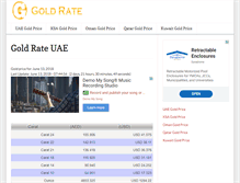 Tablet Screenshot of goldrate.ae